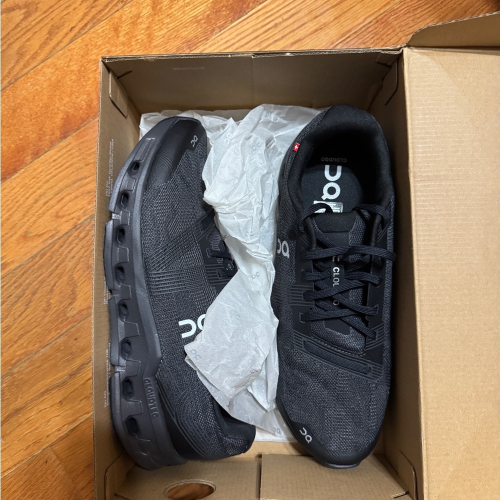 On Men's Black Athletic Running Shoes